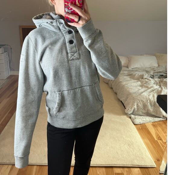Abercrombie: Gray Super Thick Hoodie - Picture 1 of 10
